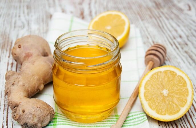 Zencefil, limon ve bal